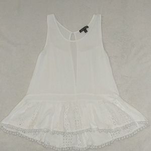 OPEN-BACK WHITE BLOUSE